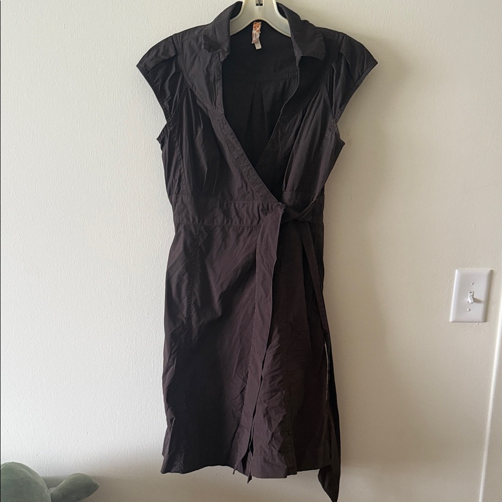 Maeve Dark Brown Wrap Dress